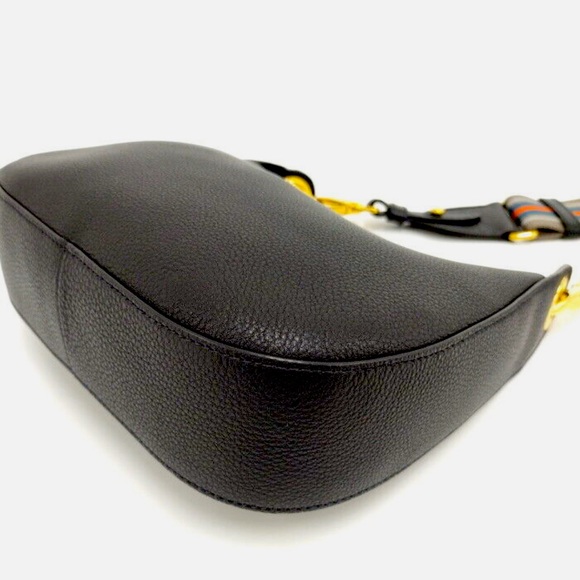 Authentic Pristine Prada Vitello Phenix Leather Web Stripe Strap Crossbody Bag - Picture 2 of 9